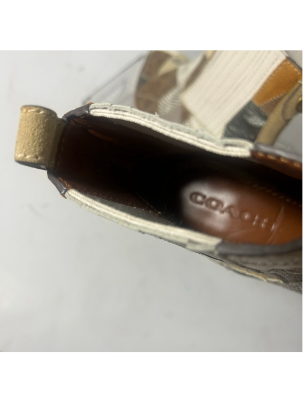 COACH Patchwork Western Ankle Boots Rodeo Leather Suede - Picture 6 of 7